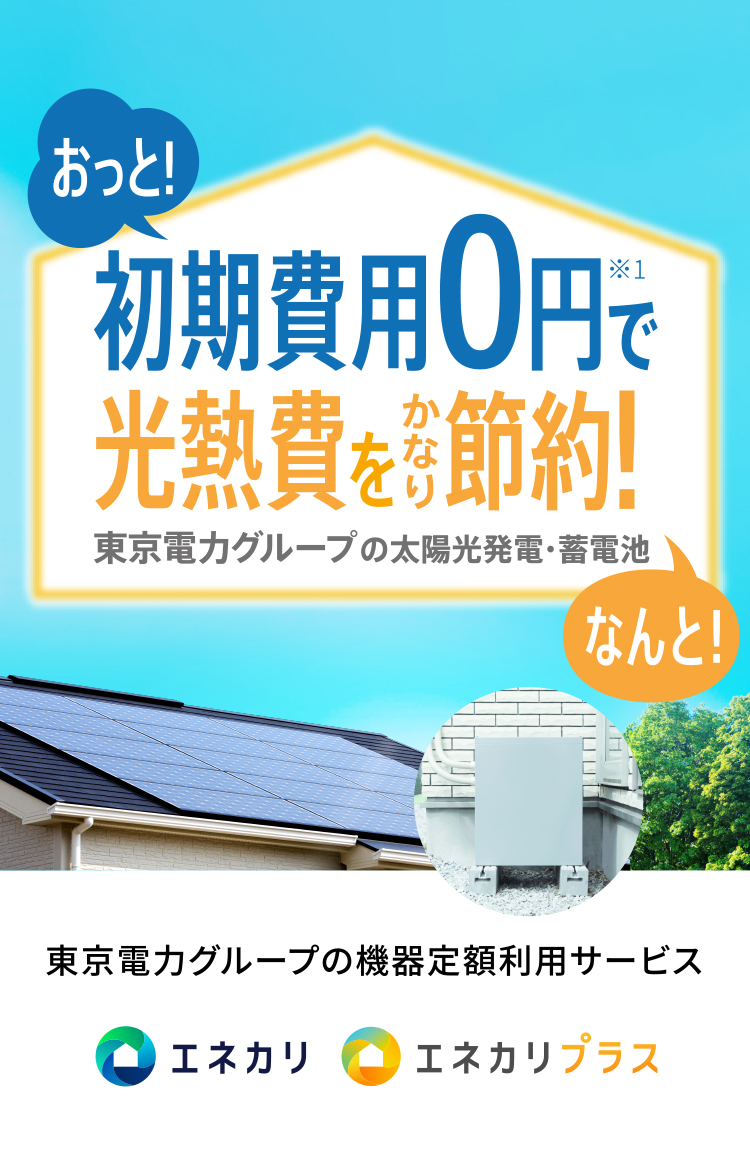 太陽光発電と蓄電池で電気代の削減と停電時の備えに｜TEPCOホーム